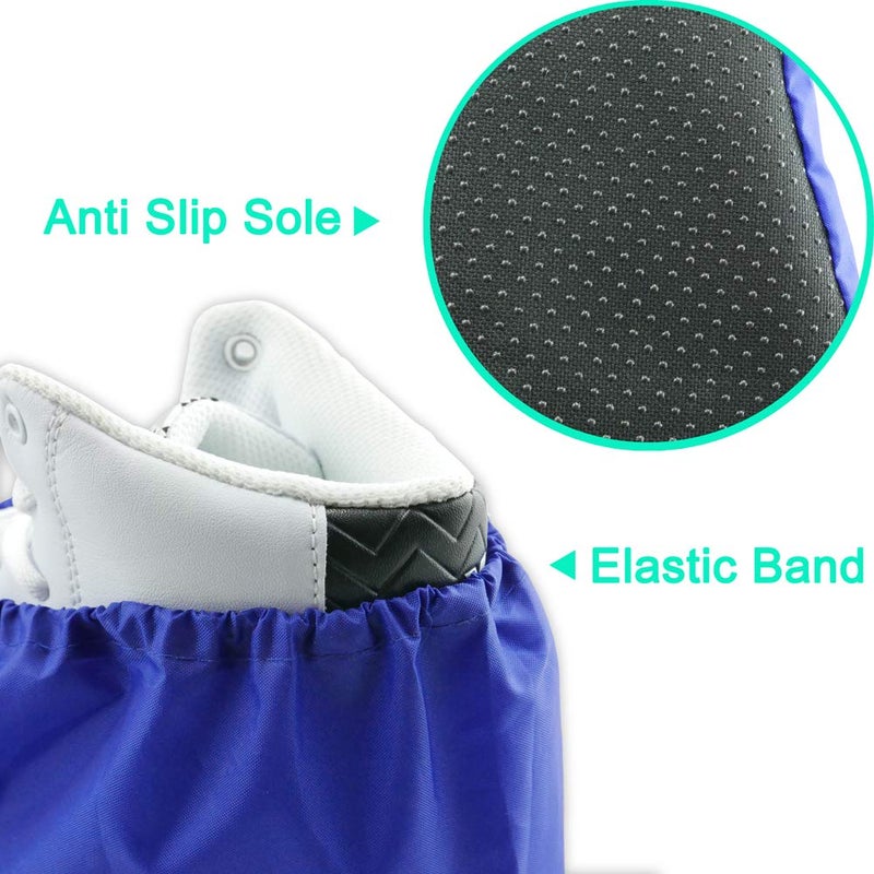 LINKEASE Reusable Boot & Shoe Covers Water Resistant Non Skid and Washable for Real Estate Contractors to Keep Floors Carpets Footwear and Rooms Clean - 5 Pairs (Large, Blue) - Image 3